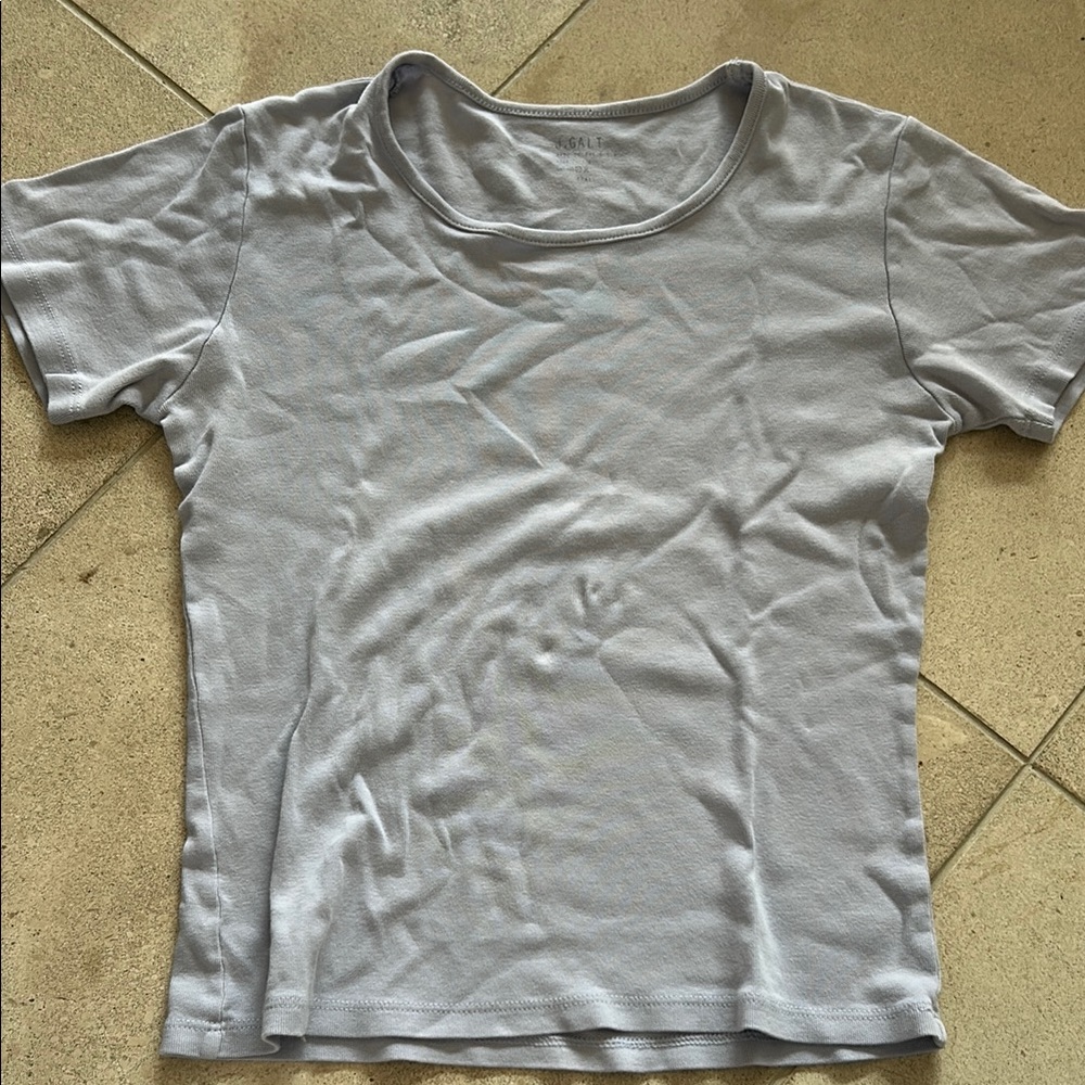 Brandy Melville Blue Baby Tee